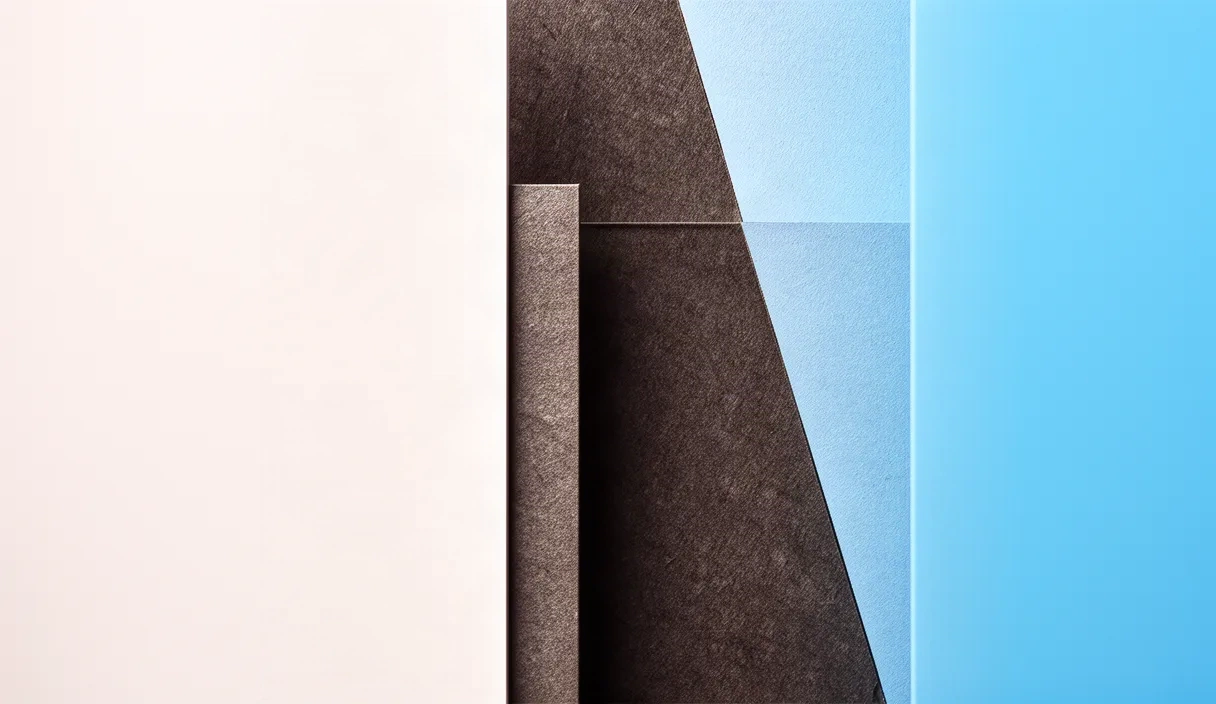 Abstract shapes and diffused light in cool ambient tones represent innovation in fashion visualization.